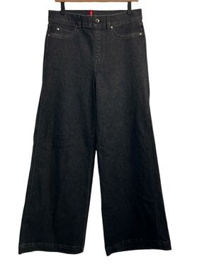 SPANX Wide Leg Pull On Jeans Charcoal Size Large